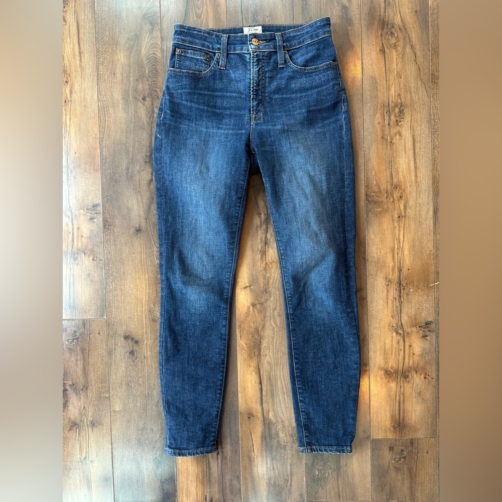J.Crew Curvy Toothpick Jeans Size 27 Dark Wash Stretch Skinny Denim